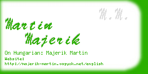 martin majerik business card